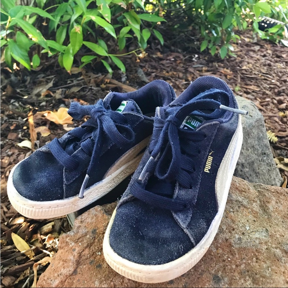 NAVY SUEDE RETRO TRAINERS | PUMA